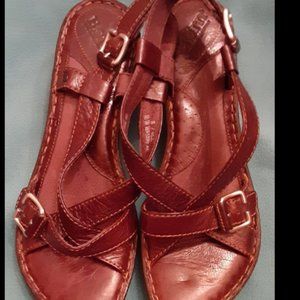 BORN handcrafted leather sandal heels 9
